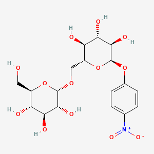 molecular formula C18H25NO13 B562131 4-Nitrophenyl 6-O-alpha-D-glucopyranosyl-alpha-D-glucopyranoside CAS No. 136734-56-0