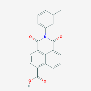 molecular formula C20H13NO4 B5621317 2-(3-methylphenyl)-1,3-dioxo-2,3-dihydro-1H-benzo[de]isoquinoline-6-carboxylic acid 