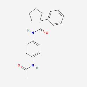 N-[4-(acetylamino)phenyl]-1-phenylcyclopentanecarboxamide