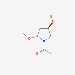 molecular formula C7H13NO3 B562135 1-((2R,4R)-4-Hydroxy-2-methoxypyrrolidin-1-yl)ethanone CAS No. 105609-36-7