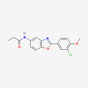 molecular formula C17H15ClN2O3 B5621360 N-[2-(3-chloro-4-methoxyphenyl)-1,3-benzoxazol-5-yl]propanamide 