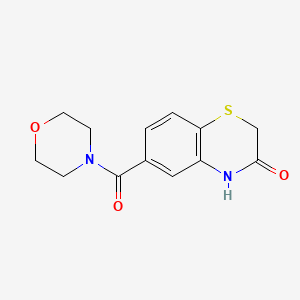molecular formula C13H14N2O3S B5621365 6-(4-morpholinylcarbonyl)-2H-1,4-benzothiazin-3(4H)-one 