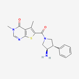 molecular formula C19H20N4O2S B5621378 6-{[(3R*,4S*)-3-amino-4-phenylpyrrolidin-1-yl]carbonyl}-3,5-dimethylthieno[2,3-d]pyrimidin-4(3H)-one 