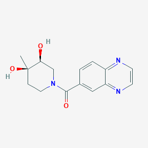 (3S*,4R*)-4-methyl-1-(quinoxalin-6-ylcarbonyl)piperidine-3,4-diol