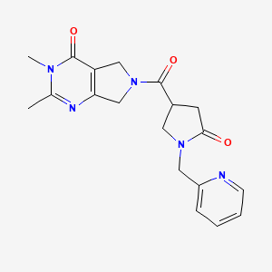 2,3-dimethyl-6-{[5-oxo-1-(2-pyridinylmethyl)-3-pyrrolidinyl]carbonyl}-3,5,6,7-tetrahydro-4H-pyrrolo[3,4-d]pyrimidin-4-one