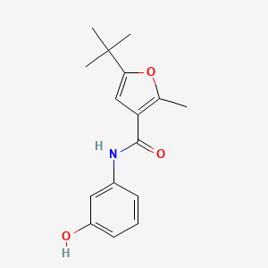molecular formula C16H19NO3 B5621393 5-tert-butyl-N-(3-hydroxyphenyl)-2-methyl-3-furamide 