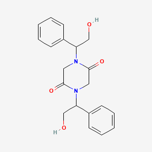 molecular formula C20H22N2O4 B562140 1,4-Bis-(2-hydroxy-1-phenylethyl)piperazine-2,5-dione CAS No. 7592-99-6