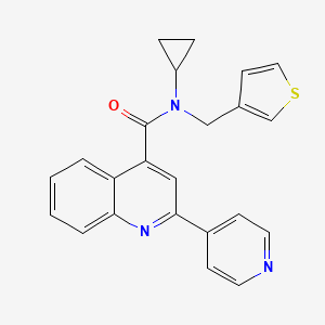 molecular formula C23H19N3OS B5621408 N-cyclopropyl-2-(4-pyridinyl)-N-(3-thienylmethyl)-4-quinolinecarboxamide 