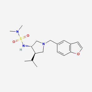 molecular formula C18H27N3O3S B5621432 N'-[(3S*,4R*)-1-(1-benzofuran-5-ylmethyl)-4-isopropyl-3-pyrrolidinyl]-N,N-dimethylsulfamide 