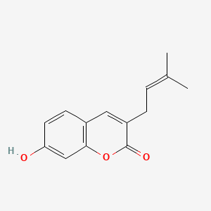 molecular formula C14H14O3 B562145 7-Hydroxy-3-prenylcoumarin CAS No. 86654-26-4