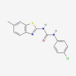N-(4-chlorophenyl)-N'-(6-methyl-1,3-benzothiazol-2-yl)urea
