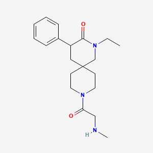 molecular formula C20H29N3O2 B5621460 2-ethyl-9-(N-methylglycyl)-4-phenyl-2,9-diazaspiro[5.5]undecan-3-one hydrochloride 