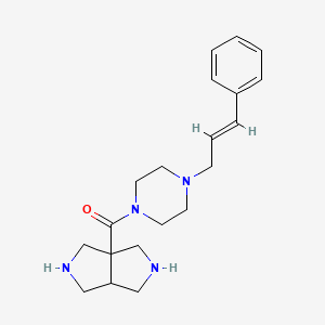 molecular formula C20H28N4O B5621474 cis-3a-({4-[(2E)-3-phenyl-2-propen-1-yl]-1-piperazinyl}carbonyl)octahydropyrrolo[3,4-c]pyrrole dihydrochloride 