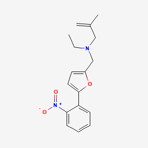 molecular formula C17H20N2O3 B5621491 N-ethyl-2-methyl-N-{[5-(2-nitrophenyl)-2-furyl]methyl}-2-propen-1-amine 