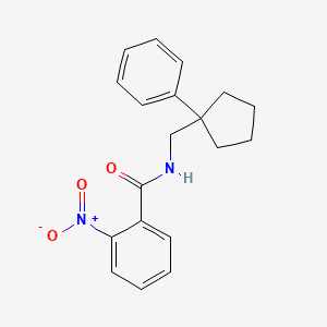 molecular formula C19H20N2O3 B5621505 2-nitro-N-[(1-phenylcyclopentyl)methyl]benzamide 