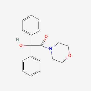 molecular formula C18H19NO3 B5621513 2-(4-morpholinyl)-2-oxo-1,1-diphenylethanol 