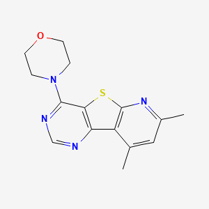 molecular formula C15H16N4OS B5621536 7,9-dimethyl-4-(4-morpholinyl)pyrido[3',2':4,5]thieno[3,2-d]pyrimidine 