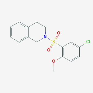 molecular formula C16H16ClNO3S B5621543 2-[(5-chloro-2-methoxyphenyl)sulfonyl]-1,2,3,4-tetrahydroisoquinoline 