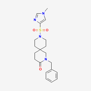 molecular formula C20H26N4O3S B5621549 2-benzyl-9-[(1-methyl-1H-imidazol-4-yl)sulfonyl]-2,9-diazaspiro[5.5]undecan-3-one 