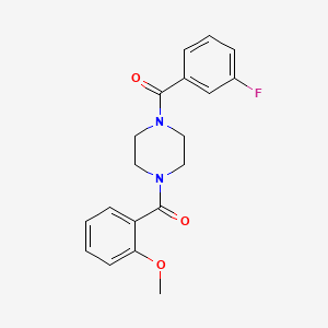 molecular formula C19H19FN2O3 B5621551 1-(3-fluorobenzoyl)-4-(2-methoxybenzoyl)piperazine 