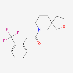 molecular formula C17H20F3NO2 B5621559 7-{[2-(trifluoromethyl)phenyl]acetyl}-2-oxa-7-azaspiro[4.5]decane 