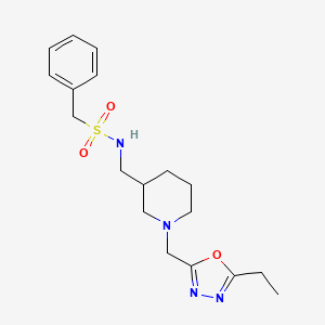 N-({1-[(5-ethyl-1,3,4-oxadiazol-2-yl)methyl]piperidin-3-yl}methyl)-1-phenylmethanesulfonamide