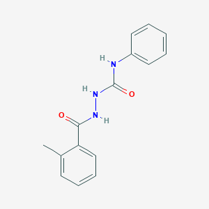 molecular formula C15H15N3O2 B5621621 2-(2-methylbenzoyl)-N-phenylhydrazinecarboxamide CAS No. 5621-51-2