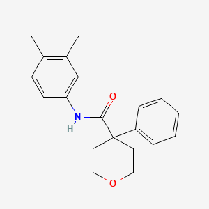 molecular formula C20H23NO2 B5621636 N-(3,4-dimethylphenyl)-4-phenyltetrahydro-2H-pyran-4-carboxamide 