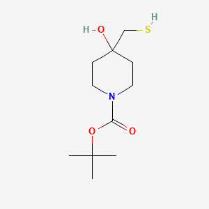 Tert-butyl 4-hydroxy-4-(mercaptomethyl)piperidine-1-carboxylate