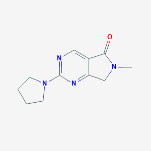 B056217 6-methyl-2-(1-pyrrolidinyl)-6,7-Dihydro-5H-pyrrolo(3,4-d)pyrimidin-5-one CAS No. 122113-51-3