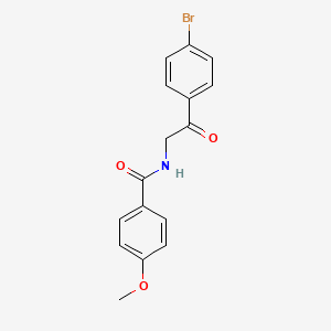 molecular formula C16H14BrNO3 B5621722 N-[2-(4-bromophenyl)-2-oxoethyl]-4-methoxybenzamide 