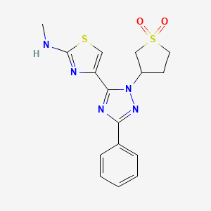 4-[1-(1,1-dioxidotetrahydro-3-thienyl)-3-phenyl-1H-1,2,4-triazol-5-yl]-N-methyl-1,3-thiazol-2-amine