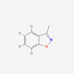 molecular formula C8H7NO B562175 3-Methyl-1,2-benzisoxazole-d4 CAS No. 1189967-37-0