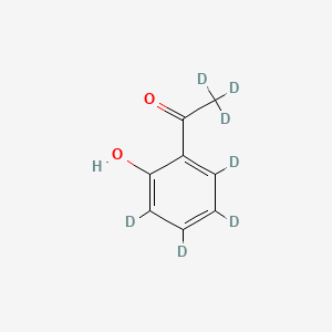 molecular formula C8H8O2 B562176 1-[2-Hydroxy(~2~H_4_)phenyl](~2~H_3_)ethan-1-one CAS No. 1189865-36-8