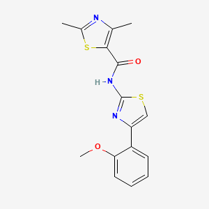 molecular formula C16H15N3O2S2 B5621799 N-[4-(2-methoxyphenyl)-1,3-thiazol-2-yl]-2,4-dimethyl-1,3-thiazole-5-carboxamide 