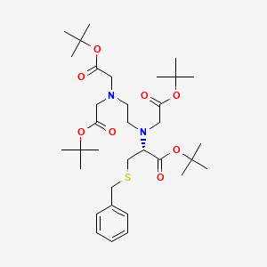 molecular formula C34H56N2O8S B562180 tert-butyl (2R)-3-benzylsulfanyl-2-[2-[bis[2-[(2-methylpropan-2-yl)oxy]-2-oxoethyl]amino]ethyl-[2-[(2-methylpropan-2-yl)oxy]-2-oxoethyl]amino]propanoate CAS No. 1331899-92-3