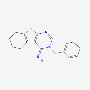 molecular formula C17H17N3S B5621801 3-benzyl-5,6,7,8-tetrahydro[1]benzothieno[2,3-d]pyrimidin-4(3H)-imine 