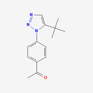 molecular formula C14H17N3O B5621812 1-[4-(5-tert-butyl-1H-1,2,3-triazol-1-yl)phenyl]ethanone 