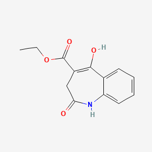 molecular formula C13H13NO4 B562182 5-羟基-2-氧代-2,3-二氢-1H-1-苯并氮杂卓-4-羧酸乙酯 CAS No. 108993-98-2