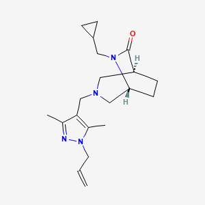 (1S*,5R*)-3-[(1-allyl-3,5-dimethyl-1H-pyrazol-4-yl)methyl]-6-(cyclopropylmethyl)-3,6-diazabicyclo[3.2.2]nonan-7-one