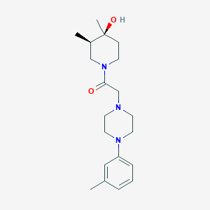 (3R*,4S*)-3,4-dimethyl-1-{[4-(3-methylphenyl)-1-piperazinyl]acetyl}-4-piperidinol