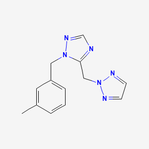 molecular formula C13H14N6 B5621860 2-{[1-(3-methylbenzyl)-1H-1,2,4-triazol-5-yl]methyl}-2H-1,2,3-triazole 