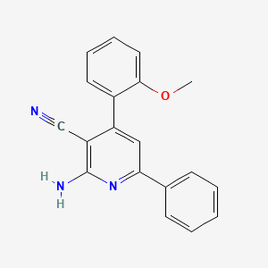 molecular formula C19H15N3O B5621871 2-amino-4-(2-methoxyphenyl)-6-phenylnicotinonitrile 