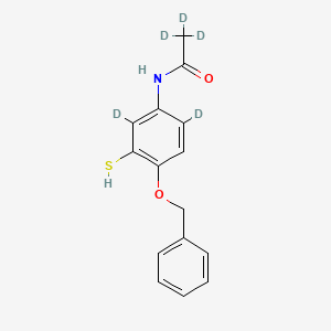 molecular formula C15H15NO2S B562188 2-Benzyloxy-5-acetaminobenzenethiol-d5 CAS No. 1215607-50-3
