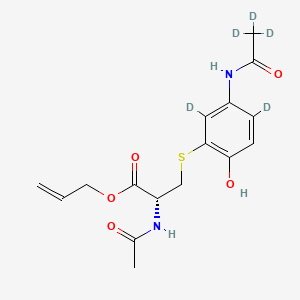 B562189 N-Acetyl-S-[3-acetamino-6-hydroxphenyl]cysteine-d5 Allyl Ester (Major) CAS No. 1331889-45-2
