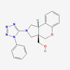 molecular formula C19H19N5O2 B5621896 [(3aS*,9bS*)-2-(1-phenyl-1H-tetrazol-5-yl)-1,2,3,9b-tetrahydrochromeno[3,4-c]pyrrol-3a(4H)-yl]methanol 