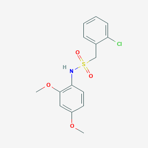 molecular formula C15H16ClNO4S B5621900 1-(2-chlorophenyl)-N-(2,4-dimethoxyphenyl)methanesulfonamide 