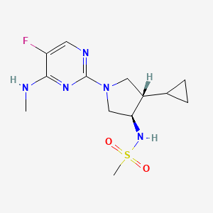 N-{rel-(3R,4S)-4-cyclopropyl-1-[5-fluoro-4-(methylamino)-2-pyrimidinyl]-3-pyrrolidinyl}methanesulfonamide hydrochloride