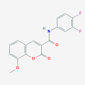 molecular formula C17H11F2NO4 B5621943 N-(3,4-difluorophenyl)-8-methoxy-2-oxo-2H-chromene-3-carboxamide 