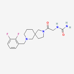 molecular formula C18H24F2N4O2 B5621970 N-{2-[7-(2,3-difluorobenzyl)-2,7-diazaspiro[4.5]dec-2-yl]-2-oxoethyl}urea 